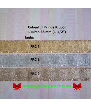 Colourful Fringe Ribbon ukuran 3,8 cm (1-1/2″)